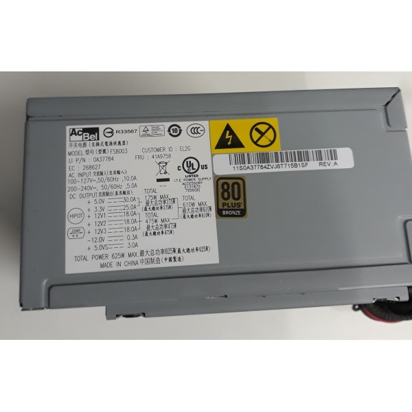 Alimentation pour IBM Thinkstation S20 Ref : 0A37784