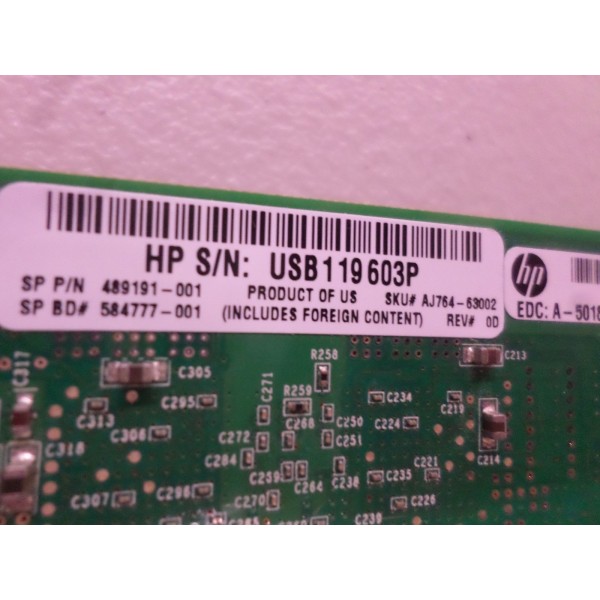 Carte Reseau HP : 584777-001 -LP