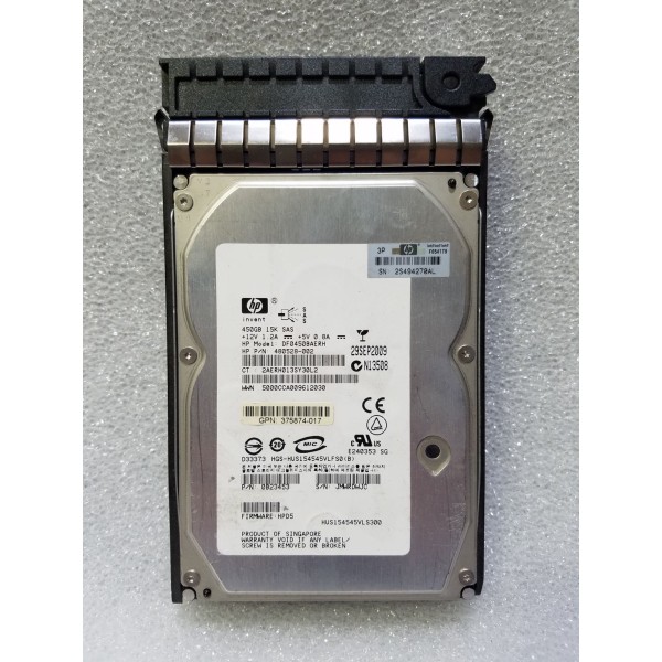 Disque Dur HP SAS 3.5 15 Krpm 450 Gb DF0450BAERH