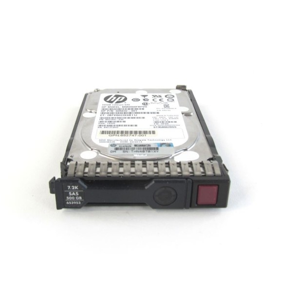 Hard Drive HP 653953-001 SAS 2.5" 500 Gigas 7200 Rpm