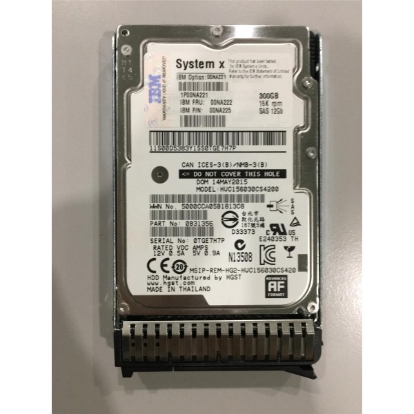 Disque Dur IBM SAS 2.5 15 Krpm 300 Gb 00NA222