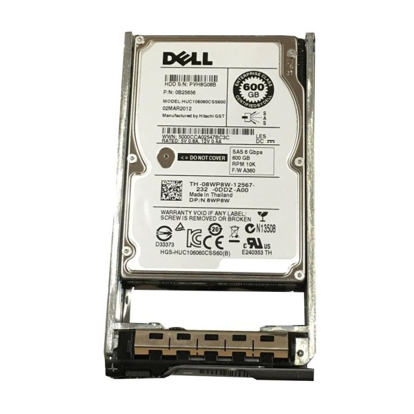 Disque dur DELL 8WP8W SAS 2.5" 600 Gigas 10 Krpm