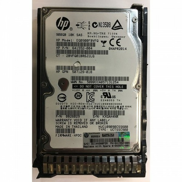 Disque Dur HP SAS 2.5 10 Krpm 900 Gb EG0900FBVFQ