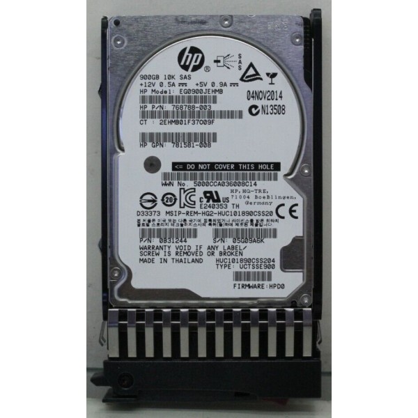 Hard Drive HP EG0900JEHMB SAS 2.5" 900   Gigas 10 Krpm