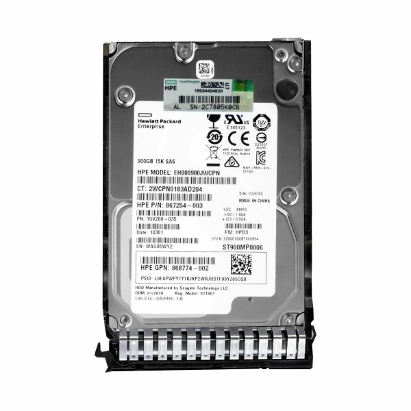 Disque Dur HP SAS 2.5 15K Rpm 900 Gb EH000900JWCPN