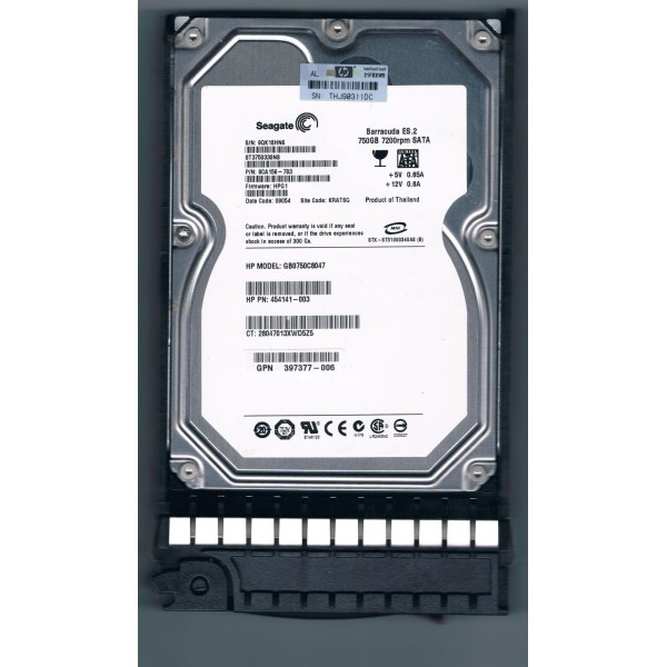 Disque Dur Hp SATA 3.5 7200rpm 750 Gb 432401-002