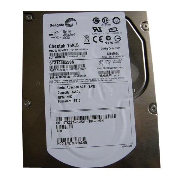 Hard Drive DELL 0TK237 SAS 3.5" 146 Gigas 15 Krpm