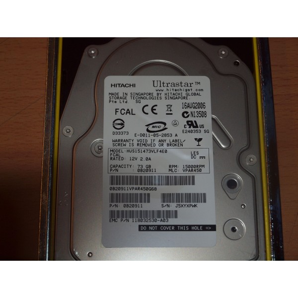 Disque Dur Dell/Emc Fibre 3.5 15Krpm 72 Gb : 005048700