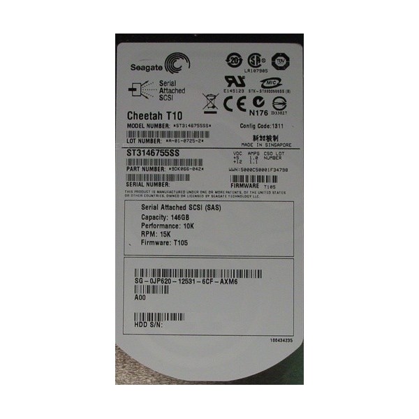 Hard Drive DELL 0JP620 SAS 3.5" 146 Gigas 10 Krpm