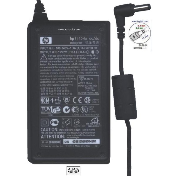 Fuente de Alimentacion HP F1454A para Portable