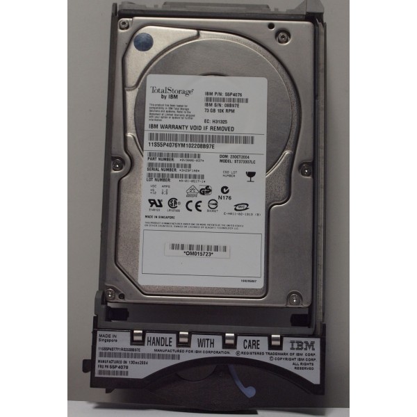 Disco Duro IBM 55P4076 SCSI 3.5" 72 Gigas 10 Krpm