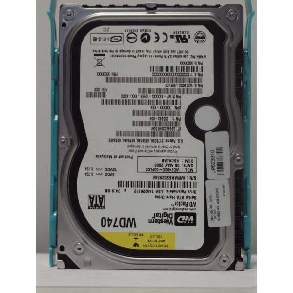 Disco Duro HP 405423-001 SATA 3.5" 74 Gigas 10 Krpm