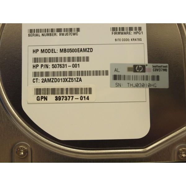 Disque dur HP 397377-014 SATA 3.5" 500 Gigas 7200 Rpm