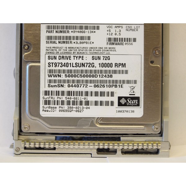 Hard Drive SUN 390-0213-04 SAS 2.5" 72 Gigas 10 Krpm