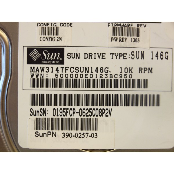 Hard Drive SUN 540-6605-01 FIBRE 3.5" 146 Gigas 10 Krpm