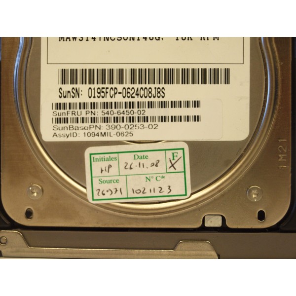 Disque Dur  Sun SCSI 3.5 10Krpm 146 Gb 540-6602-01