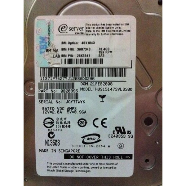 Used disk drive IBM HUS151473VLS300 serveur-occasion.com