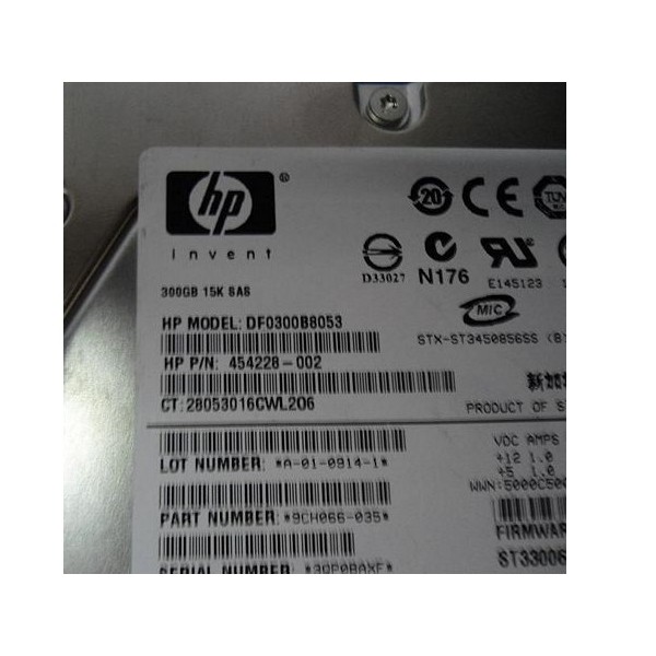 Hard Drive HP 454228-002 SAS 3.5" 300 Gigas 15 Krpm