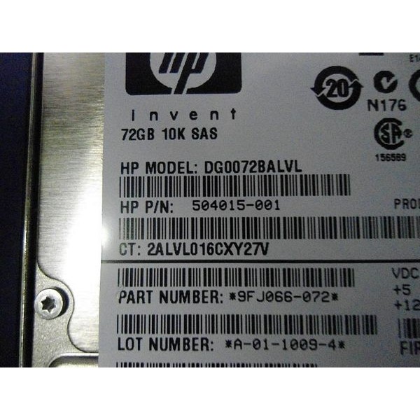 Disque Dur Hp SAS 2.5 10Krpm 72 Gb 504015-001