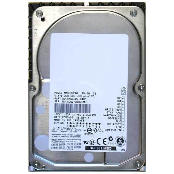 Disque Dur  Fujitsu SCSI 3.5 15Krpm 72 Gb MAS3735NP